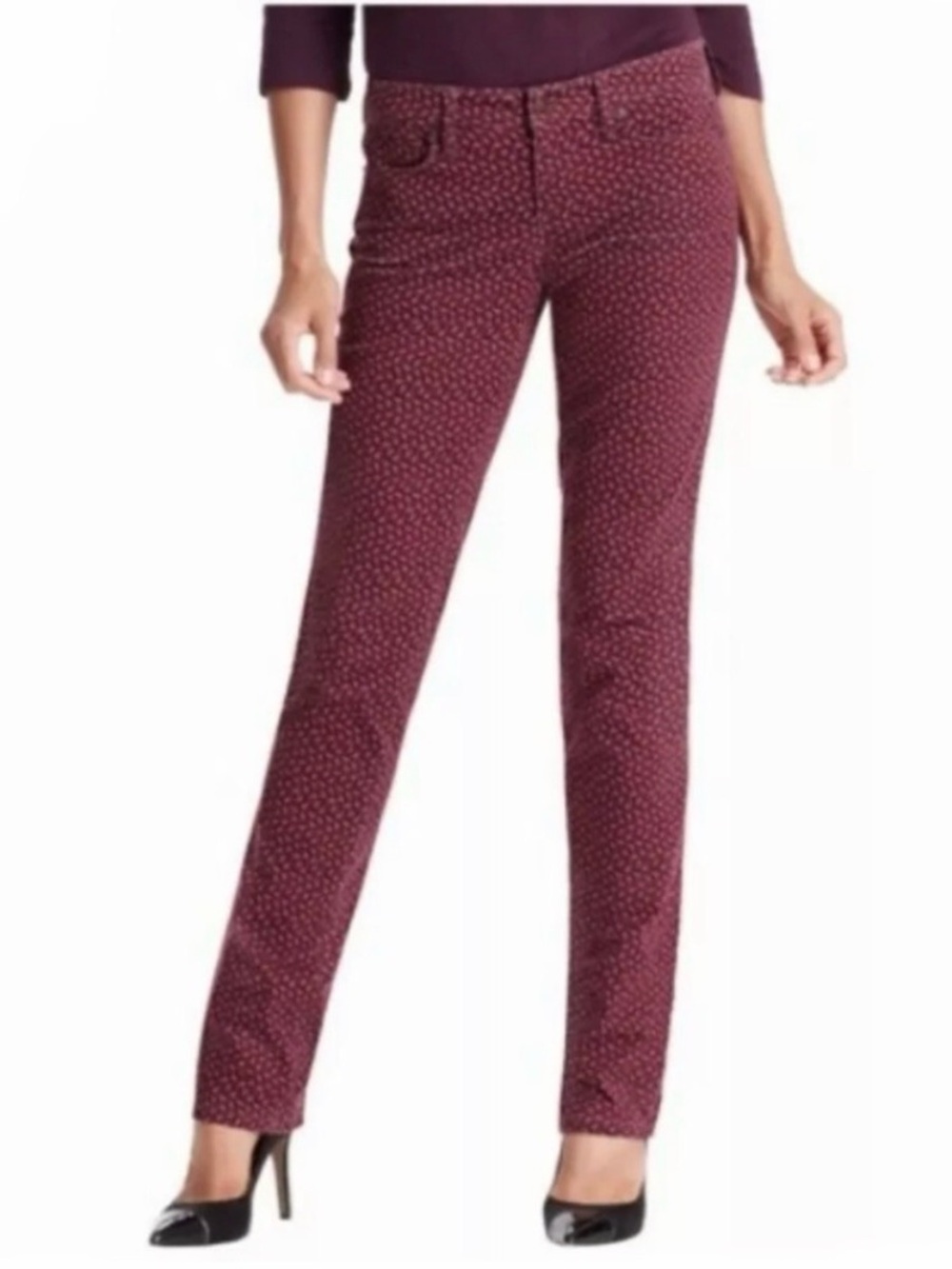 Loft Modern Straight Paisley Print Jeans